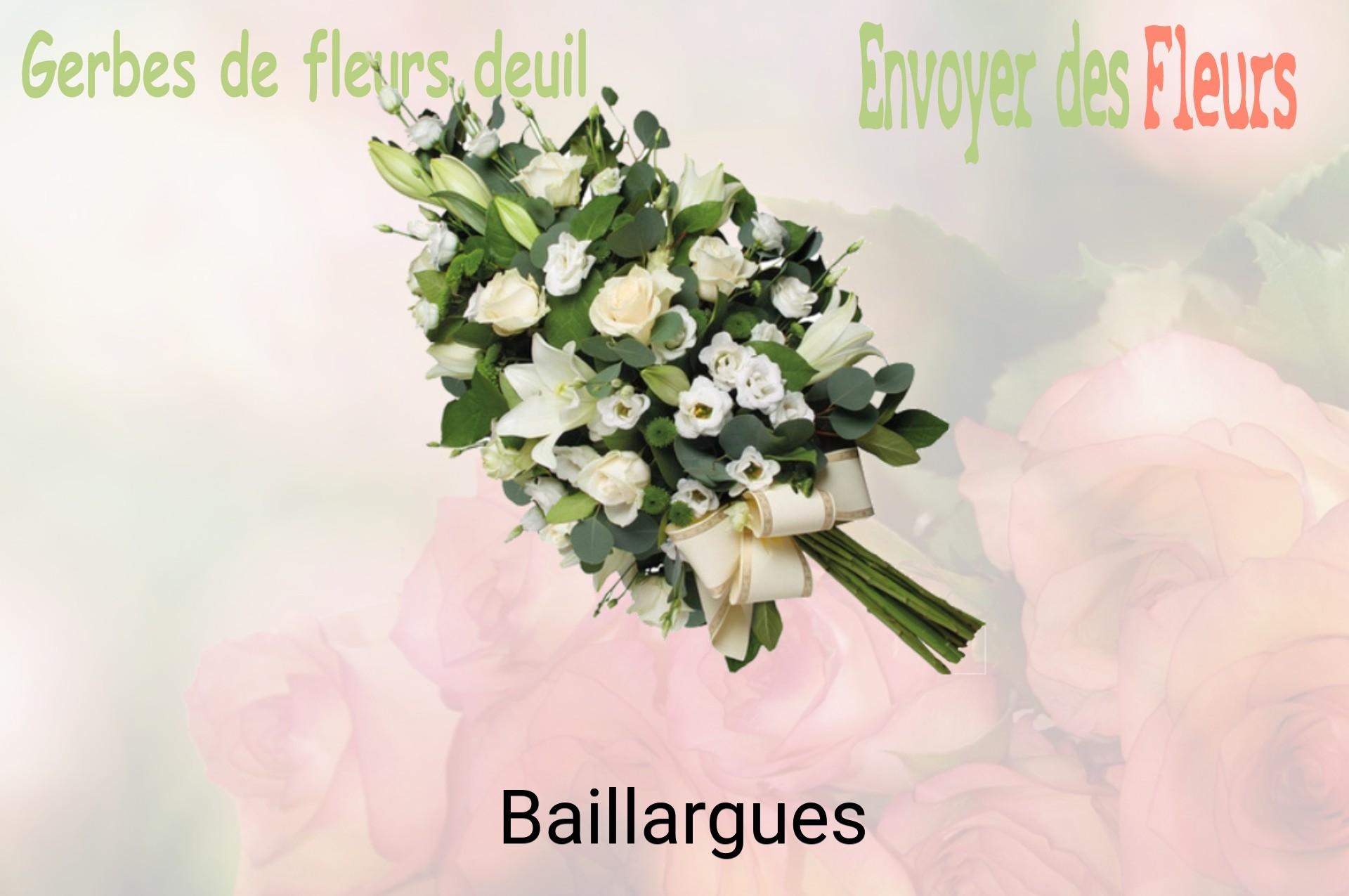 Gerbe de fleurs de deuil livrée à Baillargues